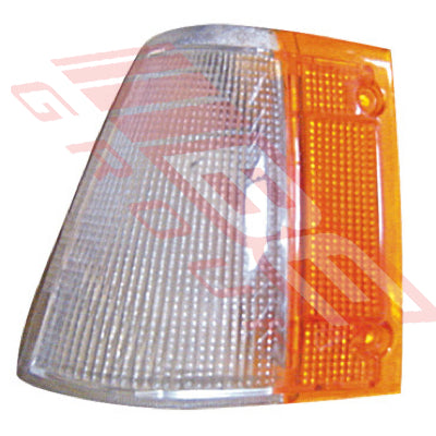 3430097-91 - CORNER LAMP - LENS - L/H - 3/4 CLEAR 1/4 AMBER - TO SUIT - MAZDA 323 SDN-H/B 1983-85