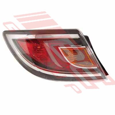 3439398-11 - REAR LAMP - L/H - RED WITH CHROME TRIM - TO SUIT - MAZDA 6 2010- 4DR & H/BACK