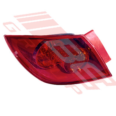 3439598-11G - REAR LAMP - L/H - OUTER - PINKY RED - TO SUIT - MAZDA 3 2004- 5DR