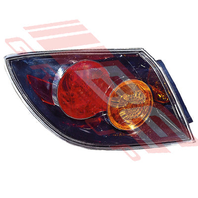 3439598-3G - REAR LAMP - L/H - OUTER BLACK - TO SUIT - MAZDA 3 2004- 5DR