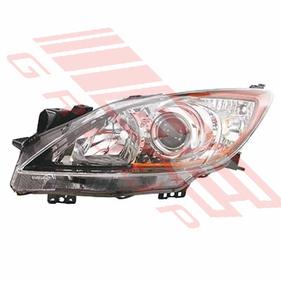 3439694-01 - HEADLAMP - L/H - ELECTRIC/MANUAL - BLACK - TO SUIT - MAZDA 3 2009- 4DR/5DR