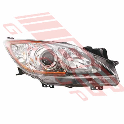 3439694-02 - HEADLAMP - R/H - ELECTRIC/MANUAL - BLACK - TO SUIT - MAZDA 3 2009- 4DR/5DR