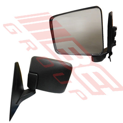 3706016-01 - DOOR MIRROR - L/H - CORNER MOUNTED - BLACK - TO SUIT - MITSUBISHI L200 1997-00 2WD/4WD