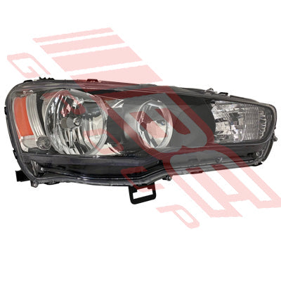 3724394-2G - HEADLAMP - R/H - MANUAL - BLACK - TO SUIT - MITSUBISHI LANCER CY 2008-