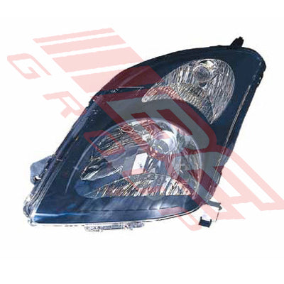 6822094-03 - HEADLAMP - L/H - BLACK - MANUAL - TO SUIT - SUZUKI SWIFT 2005-