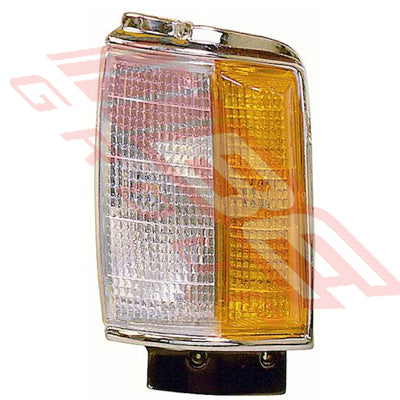 8123097-3 - CORNER LAMP - L/H - CHRM SURROUND - TO SUIT - TOYOTA HILUX 2WD/4WD 1984-86