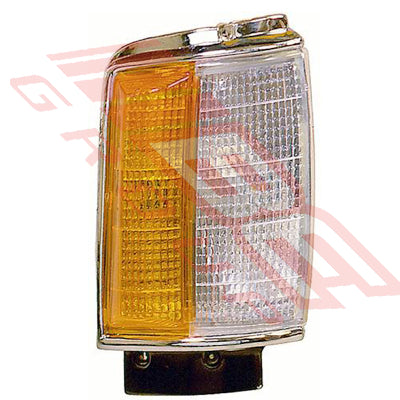 8123097-4 - CORNER LAMP - R/H - CHRM SURROUND - TO SUIT - TOYOTA HILUX 2WD/4WD 1984-86
