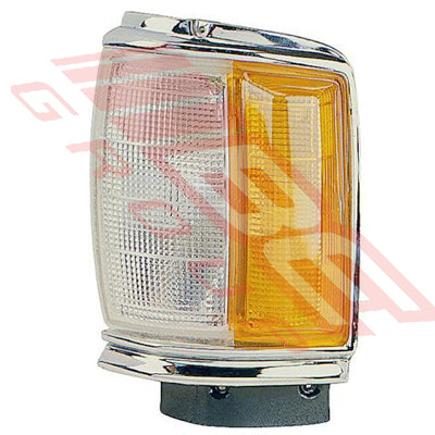 8123097-5 - CORNER LAMP - L/H - CHRM SURROUND - TO SUIT - TOYOTA HILUX 2WD 1987