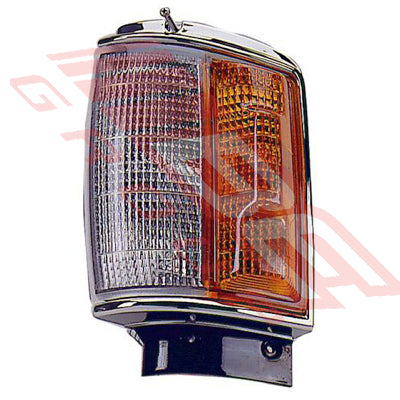 8123097-7G - CORNER LAMP - L/H - CHROME - W/E - TO SUIT - TOYOTA HILUX 4WD 1988- DOUBLE BUBBLE