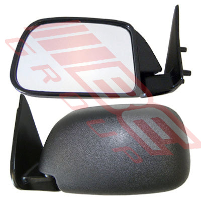 8125016-3 - DOOR MIRROR - L/H - BLACK - CORNER MOUNT - TO SUIT - TOYOTA HILUX 2WD/4WD 1989-