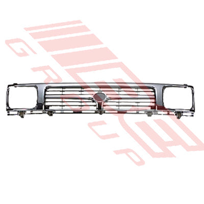 8125099-12 - GRILLE - W/BEZEL - CHROME/ARGENT - HAT BADGE - TO SUIT - TOYOTA HILUX 2WD 1994-