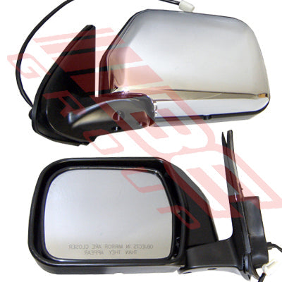 8127016-51G - MIRROR - CNR MOUNTED - ELECT - L/H - CHR - TO SUIT - TOYOTA HILUX 2WD 1999-01