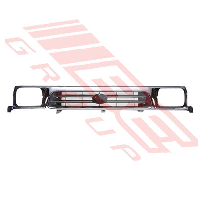 8127099-0 - GRILLE - CHROME SILVER BLACK - TO SUIT - TOYOTA HILUX 2WD 1999-01