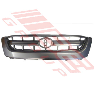 8127099-7 - GRILLE - MAT DARK GREY - CENTRE - TO SUIT - TOYOTA HILUX 4WD 2002-