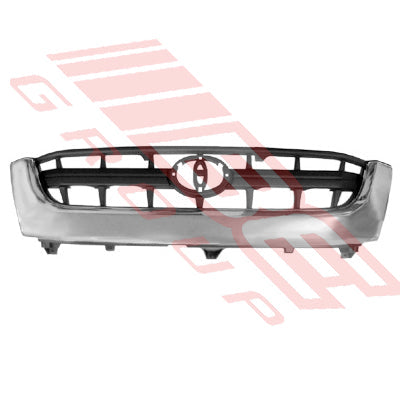 8127099-8 - GRILLE - CHROME BLACK - CENTRE - TO SUIT - TOYOTA HILUX 4WD 2002-