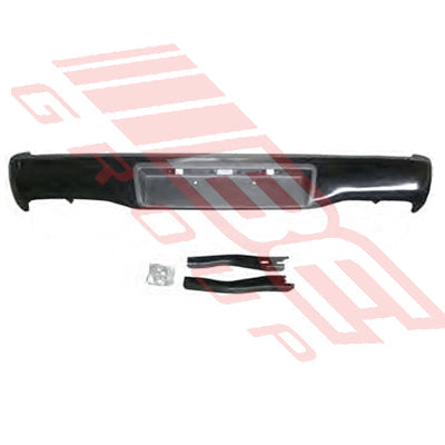 8128195-04 - REAR BUMPER - BLACK - STRAIGHT ACROSS TYPE - TO SUIT - TOYOTA HILUX 2005-