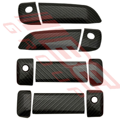 8194110-17 - DOOR HANDLE COVER - SET - 4PCS - CARBON FIBRE - TO SUIT - TOYOTA HIACE 2004-