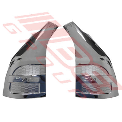 8194124-09 - FRONT CORNER DECORATIVE PANEL SET - L&R - CHROME - TO SUIT - TOYOTA HIACE 2004-