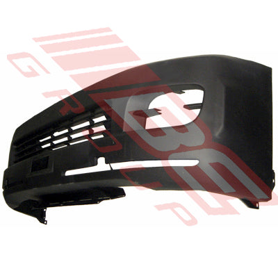 8194190-02 - FRONT BUMPER - WITH FOG LAMP HOLE - MAT/BLK - TO SUIT - TOYOTA HIACE 2004- WIDE